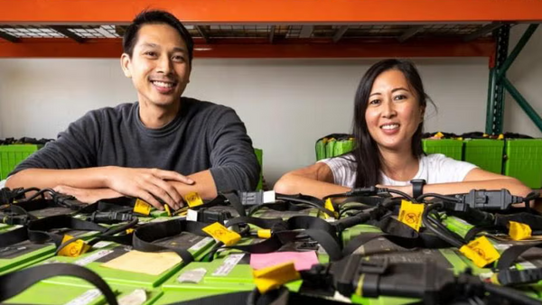 ReJoule company founders smiling above their technology