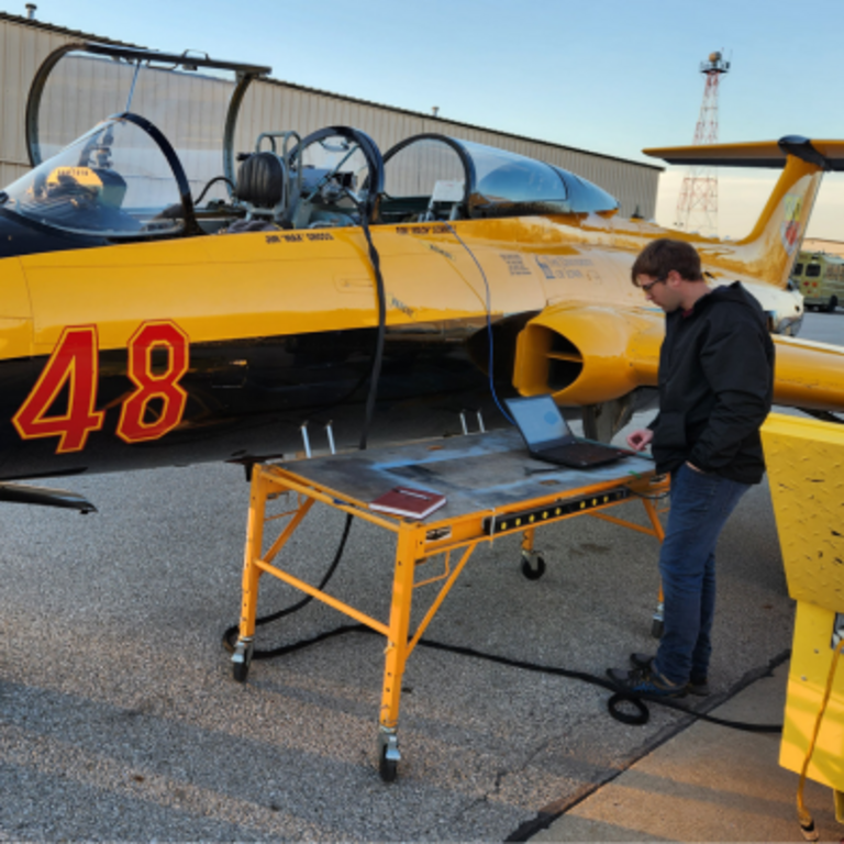 StarNav testing their technology on a jet plane